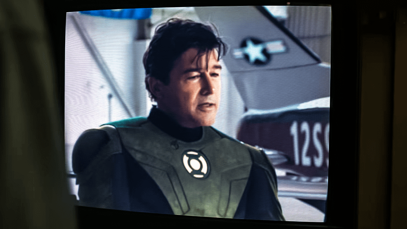 Kyle Chandler Hal Jordan in Lanterns, 1996 flashback news report.