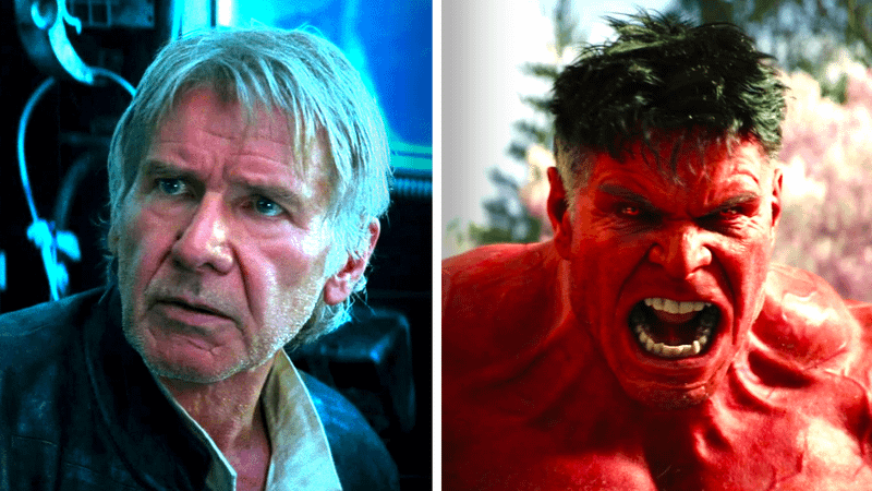 Harrison Ford as Han Solo and Thaddeus Ross.