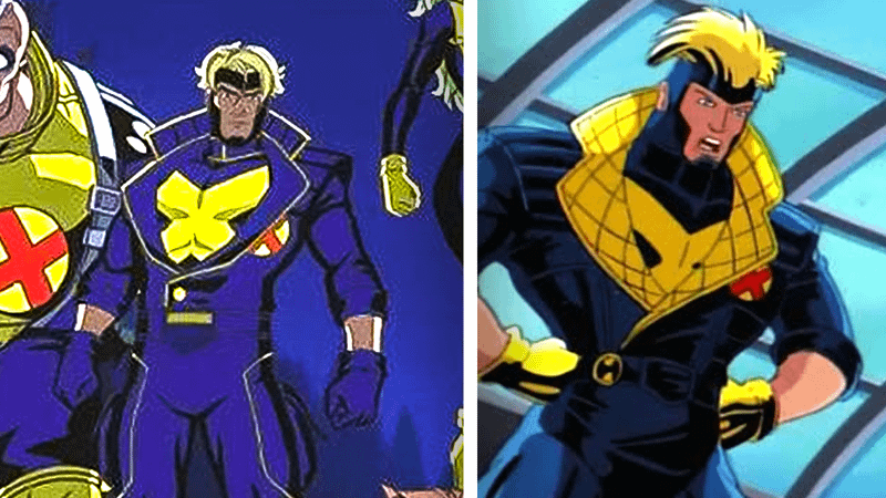 X-Factor member Havok with yellow hair.
