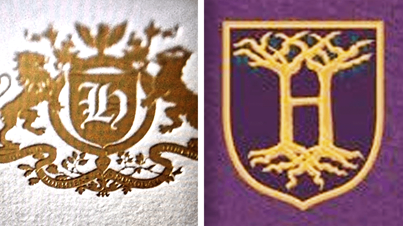HBO Harry Potter, both Hogwarts logos.