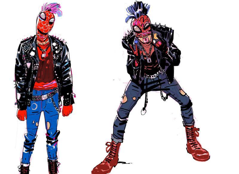 Spider-Punk concept art from Spider-Man: Across the Spider-Verse