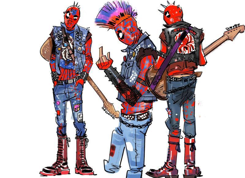 Spider-Punk concept art from Spider-Man: Across the Spider-Verse