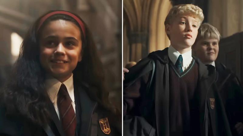 HBO Harry Potter, Hermione and Draco in robes.