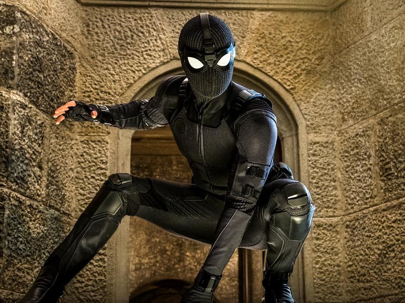 Tom Holland Black Stealth Spider-Man Suit