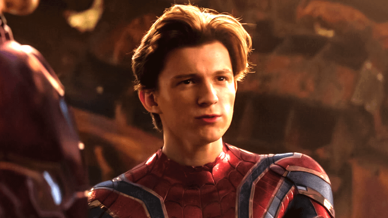 Tom Holland Spider-Man in space in Avengers Infinity War.