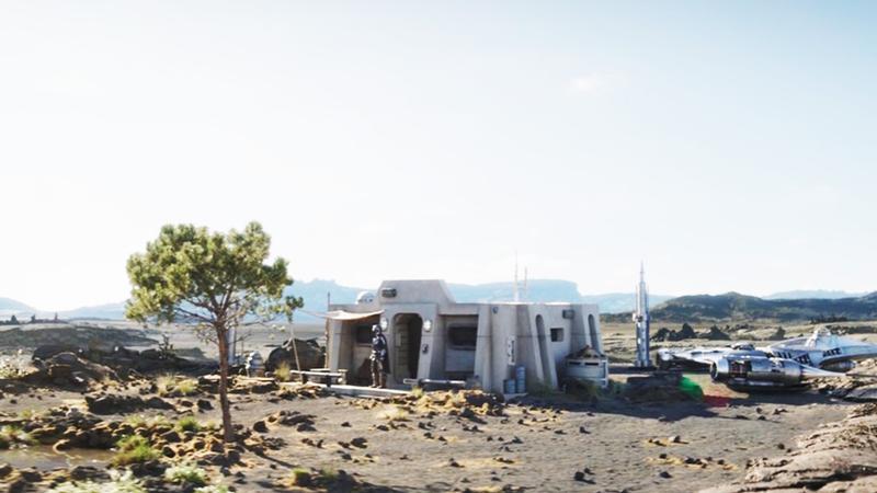 Mandalorian and Grogu’s home in Nevarro.