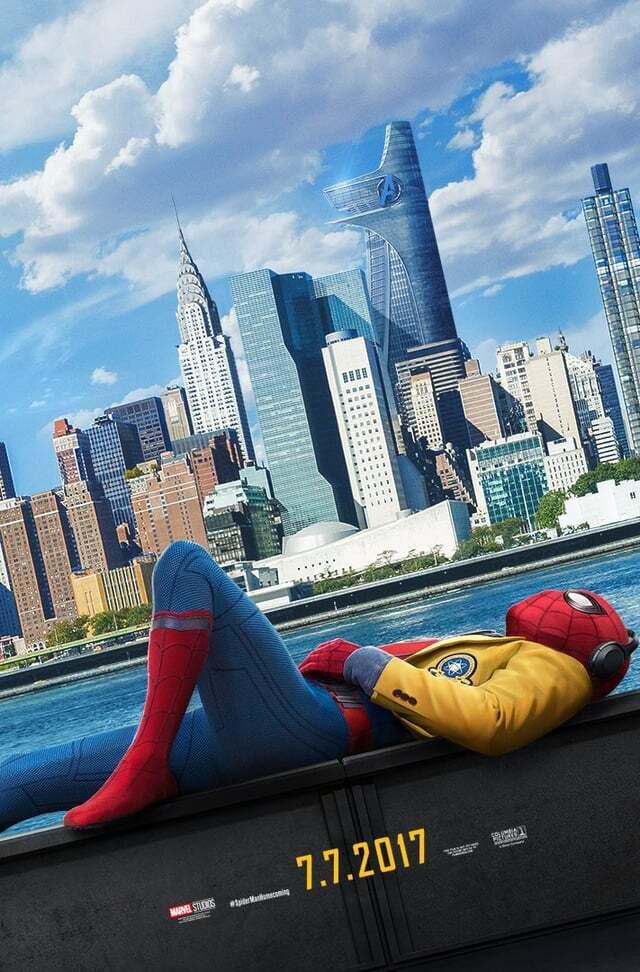 Peter parking lying down in first poster for Spider-Man: Homecoming.