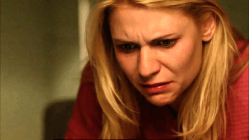 Claire Danes crying in Homeland