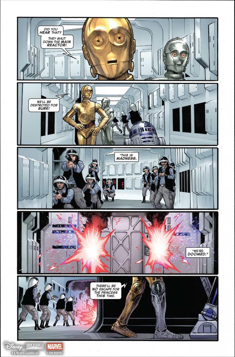 R2-D2 and C3PO inside and imperial ship.