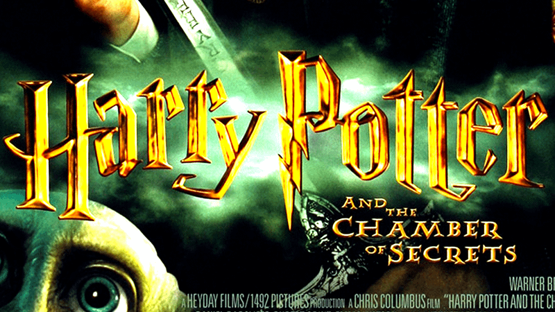 Harry Potter and the Chamber of Secrets movie logo.