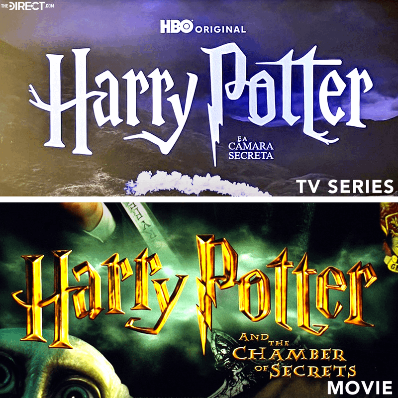 Harry Potter and the Chamber of Secrets, HBO Season 2 vs. movie logo.