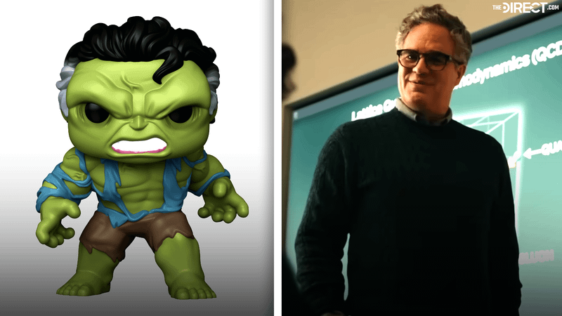 Hulk Spider-Man Brand New Day Funko with Bruce Banner in trailer.