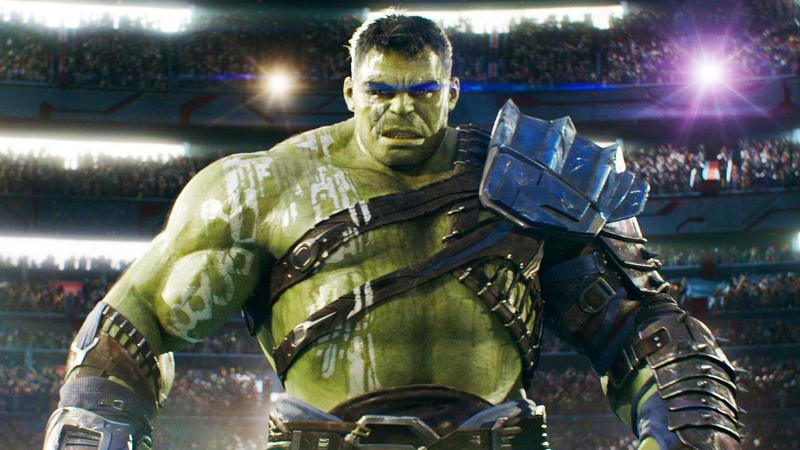 Mark Ruffalo as Hulk in Thor Ragnarok.