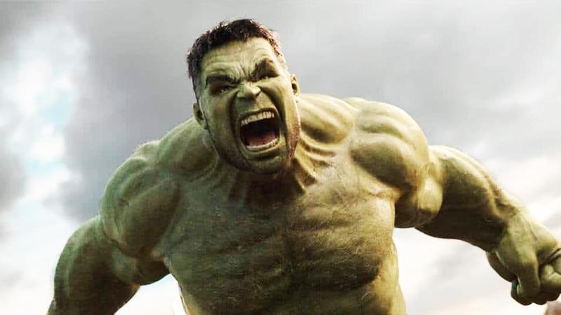 Hulk screaming in Thor Ragnarok.