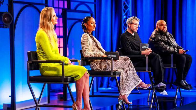 Project Runway judges Nina Garcia, Brandon Maxwell, and Sergio Hudson.