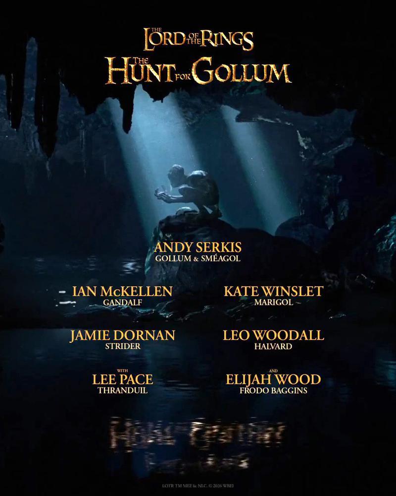 The Lord of the Rings: The Hunt for Gollum cast.