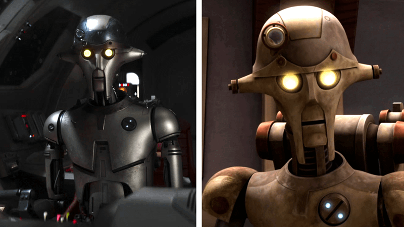 Huyang in Ahsoka and in The Clone Wars.