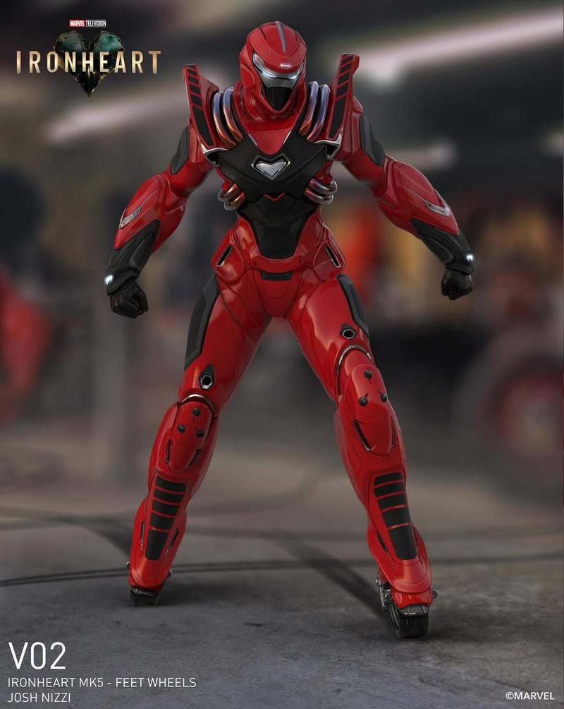 Ironheart finale magic suit concept art, roller skates
