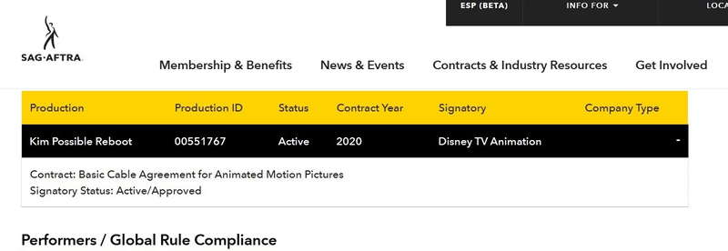 SAG-AFTRA listing.