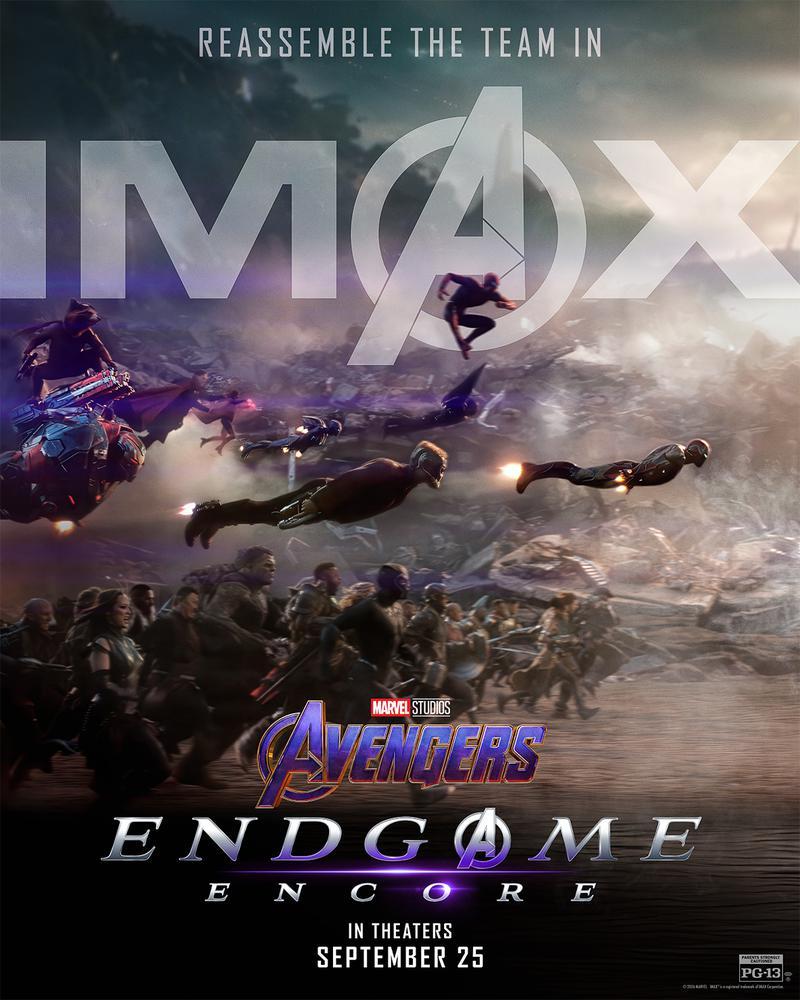 IMAX poster for Avengers: Endgame Encore.