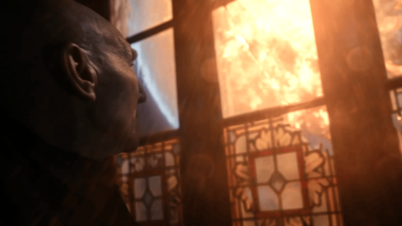 Professor X looking at a glowing orb from the X-Mansion.