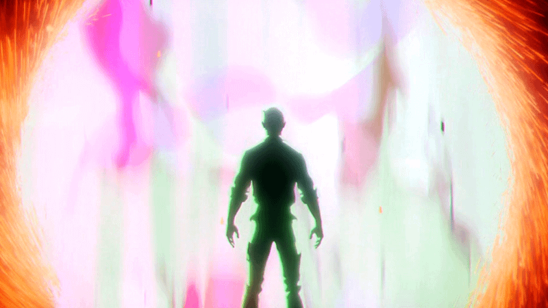Bruce Banner beginning to take on the power of the infinity stones.