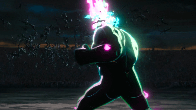The Hulk fending off attacks in Marvel Zombies.