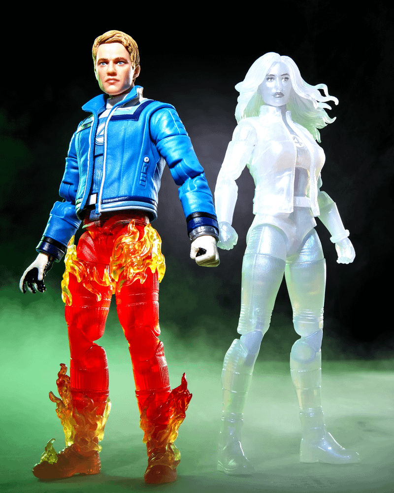 Johnny Storm and Sue Storm Marvel Legends Avengers: Doomsday figures.