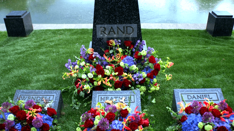 cemetery and gravestones for Wendell, Heather, and Danny Rand in Iron Fist