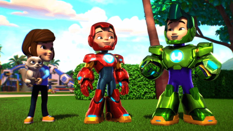 Iron Man and Iron Hulk in Meet Iron Man and his Awesome Friends