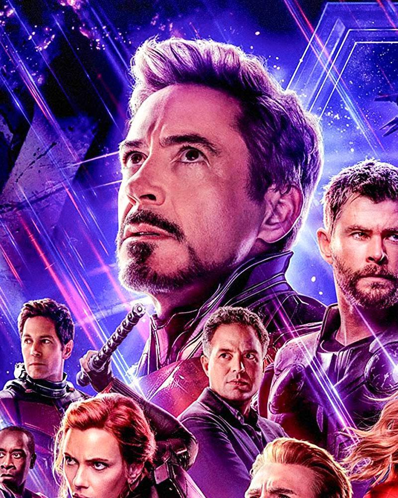 Robert Downey Jr Iron Man on Avengers: Endgame poster.