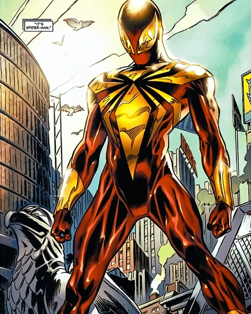 Iron Spider suit from Marvel Comics.
