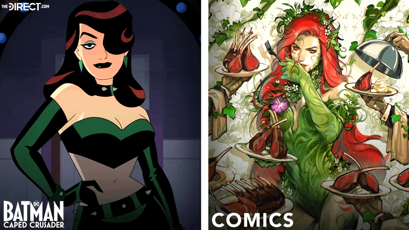 Poison Ivy in Batman: Caped Crusader vs Absolute Batman.