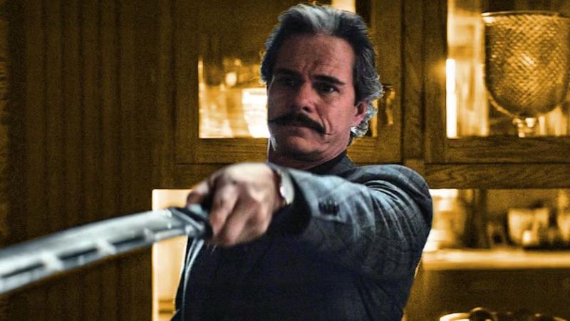 Jack Duquesne holding a sword in Hawkeye.