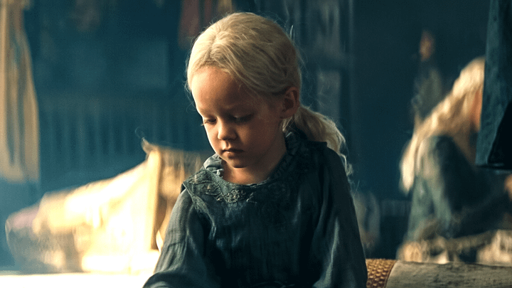 Jaehaera Targaryen playing in House of the Dragon Season 2.