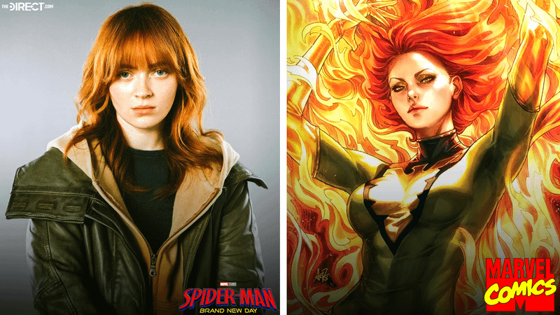 Sadie Sink as Jean Grey, Jean Grey as Phoenix in Marvel Comics