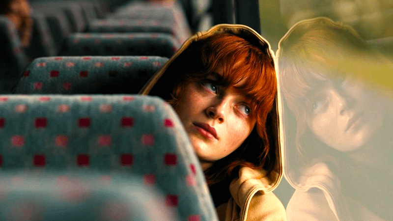 Sadie Sink as Jean Grey on bus in Spider-Man Brand New Day ending.