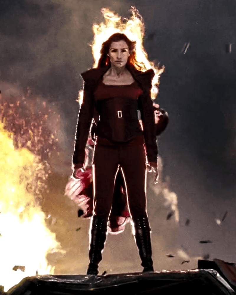 Famke Janssen as Jean Grey in X-Men.