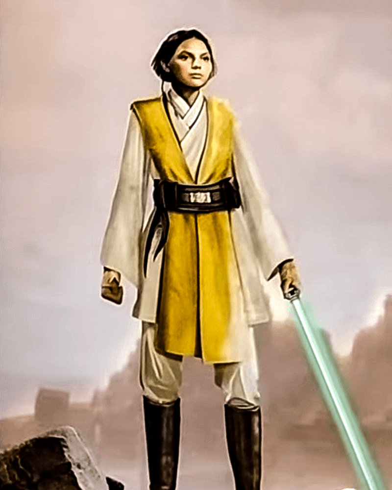 Dafne Keen as Jecki Lon in The Acolyte art book.