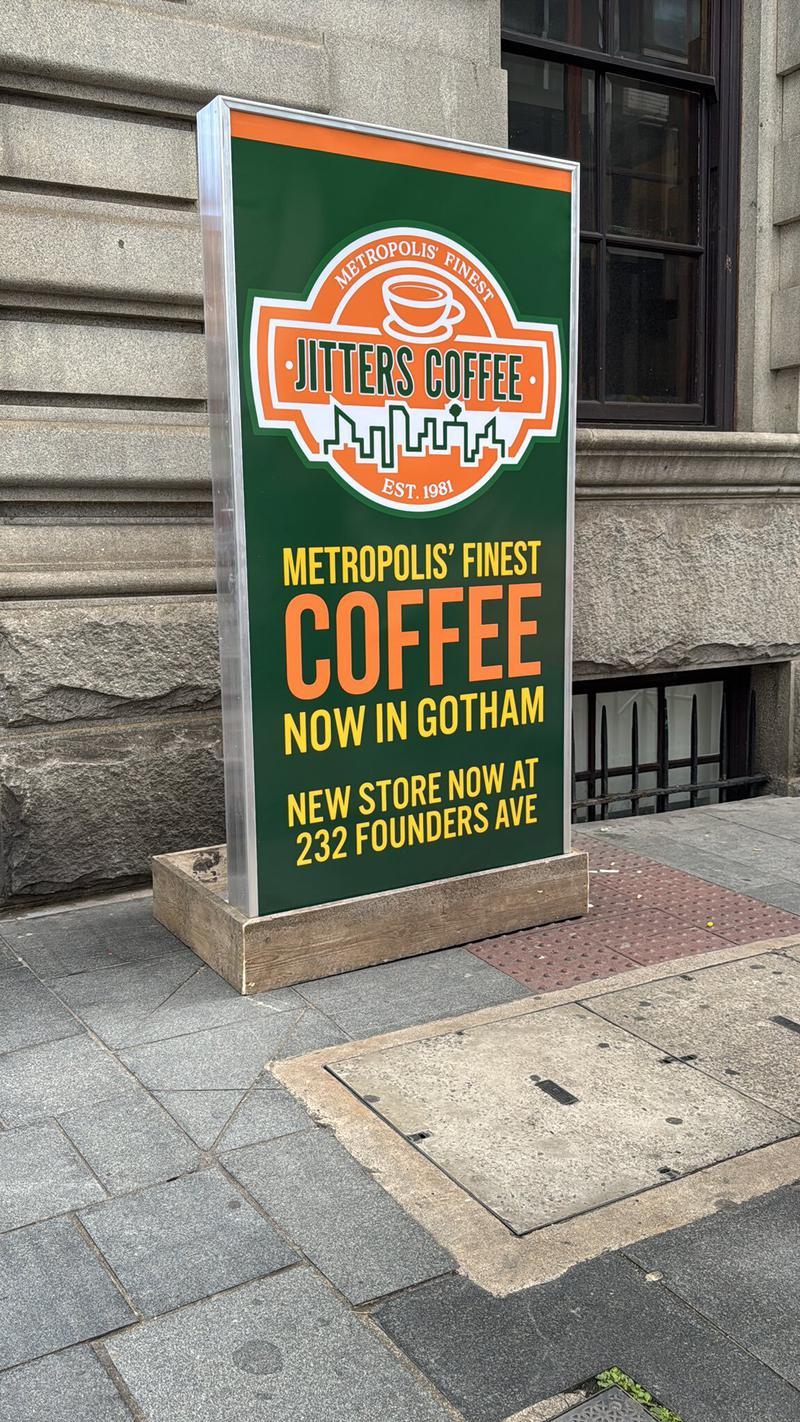 Jitters Coffee poster from Clayface set