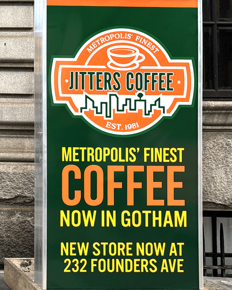 Jitters Coffee poster from Clayface set