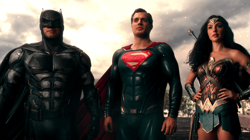 Batman, Superman and Wonder Woman in Justice League (2017).
