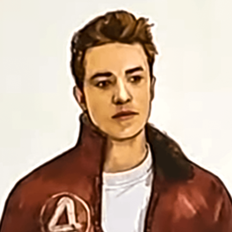 Johnny Storm concept art from The Fantastic Four.