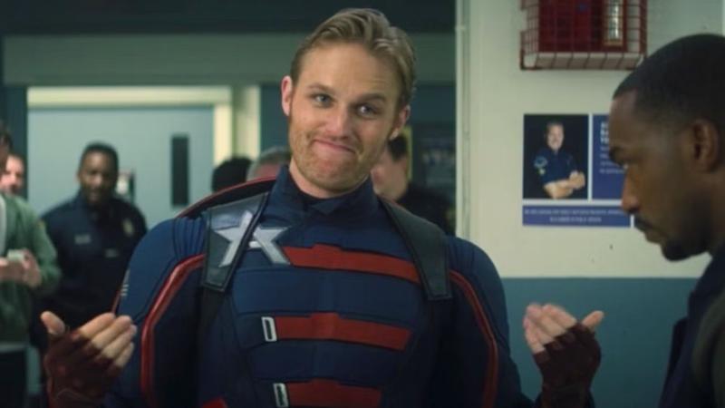 John Walker shurgging in The Falcon and the Winter Soldier.