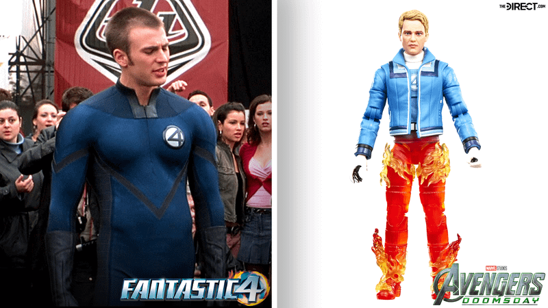Chris Evans' Johnny Storm alongside Doomsday's Human Torch.