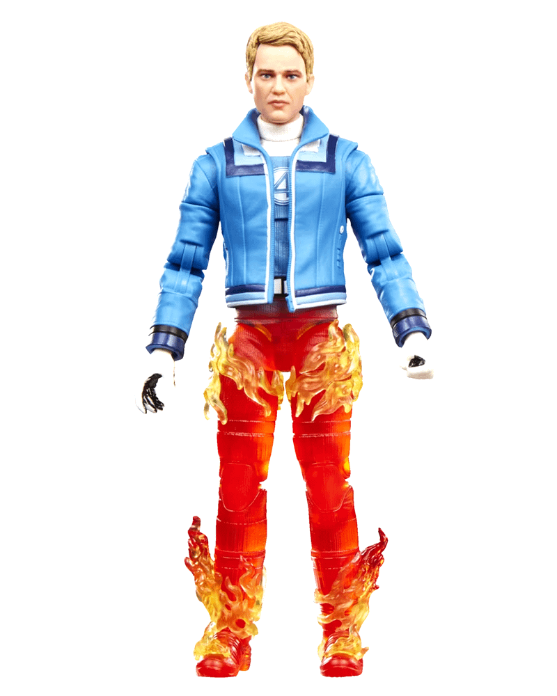 Johnny Storm in his new Fantastic Four costume.