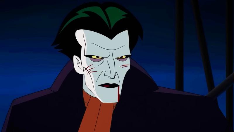 Joker bleeds during his fight with Batman.