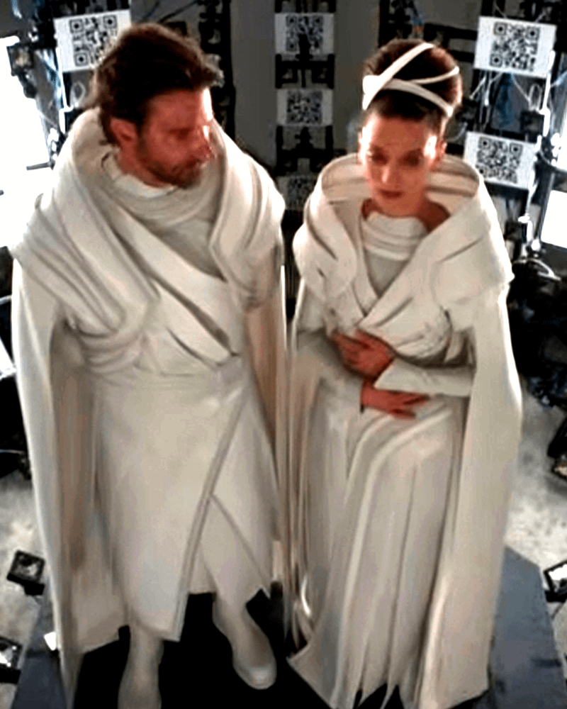 Superman 2025, Bradley Cooper Jor-El and Lara behind the scenes.