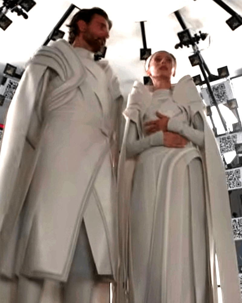 Superman 2025, Bradley Cooper Jor-El and Lara behind the scenes.