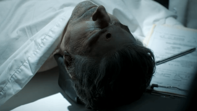 Hal Jordan's body at a morgue in Lanterns.